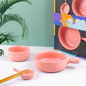 Meraz Lemonade Pink Serving Set (4 Pcs) Serving Platters The June Shop   