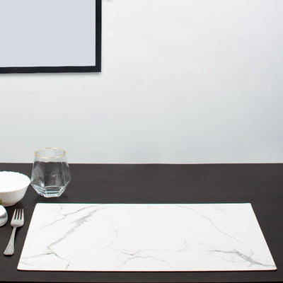 Marblestic Grey Tone Table Mats Set | 6 Pcs Tablemat The June Shop   