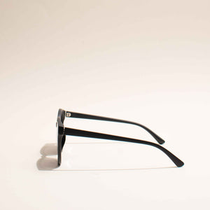 Stay Chic Round Jade Black Sunglass Eyewear ERL   