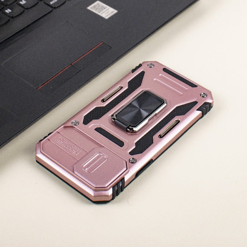 Hybrid Armour iPhone 14 Pro Cover | Camera Slider & Kickstand iPhone 14 Pro Max The June Shop Chic Pink  