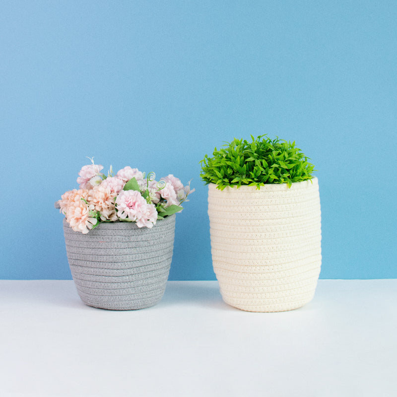 Rope Storage Basket For Planters & Essentials Basic Organisers June Trading   