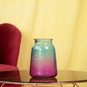 Elegant Frosted Glass Vase Vases June Trading   