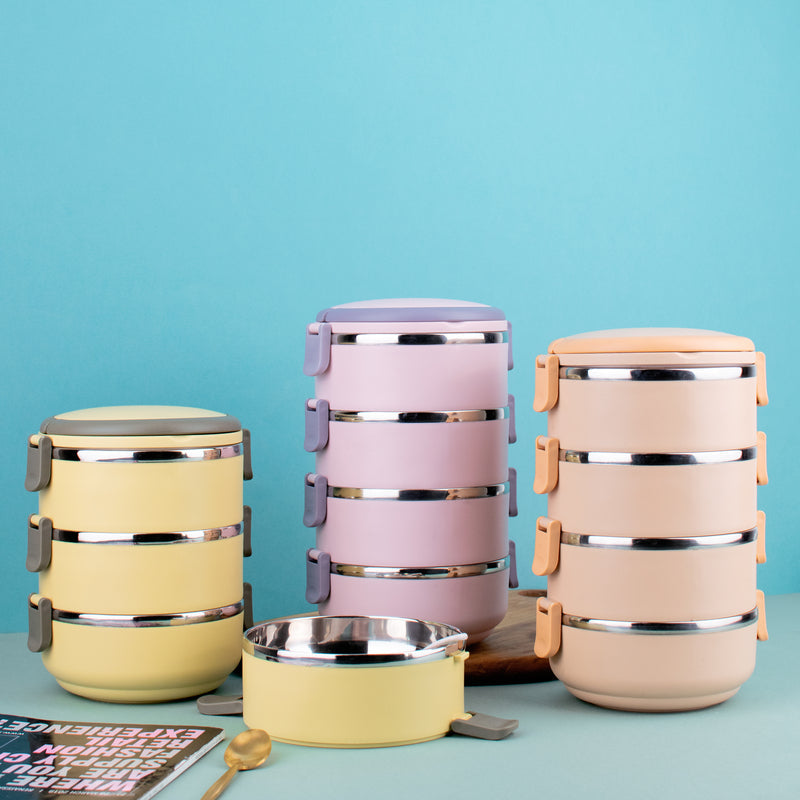 Stack Your Food 4-Layer Heat Insulated Lunch Box Lunch Boxes June Trading   