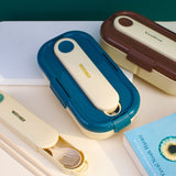 Pop Hue Lunch Box With Cutlery Set Lunch Boxes June Trading Azure Blue  