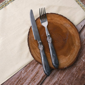 Pewter Accent Regal 24 Piece Cutlery Set Cutlery June Trading   