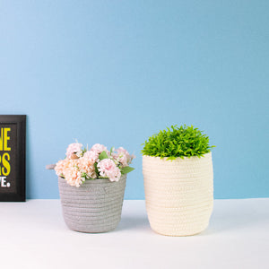 Rope Storage Basket For Planters & Essentials Basic Organisers June Trading   