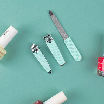 Mint Green Nail Clipper and File Set