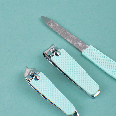 Mint Green Nail Clipper and File Set