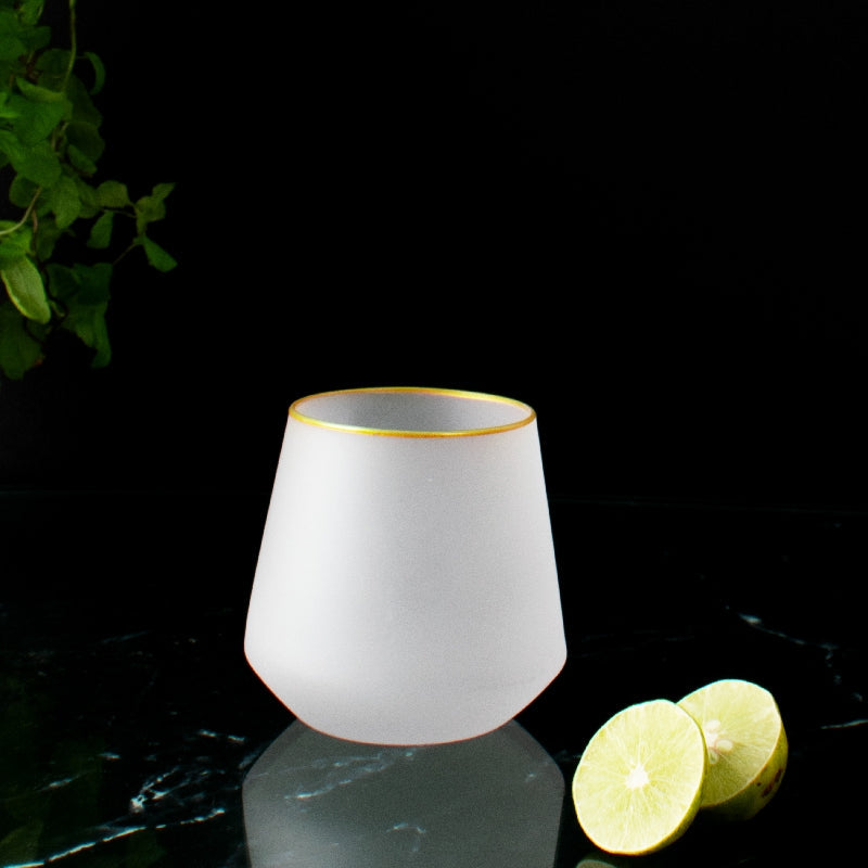 Corks & Cocktails Frosted Glass (Set of 6) Glasses June Trading   