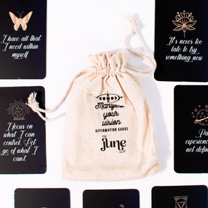 Manifest Your Vision - Affirmation Cards Postcard June Trading   
