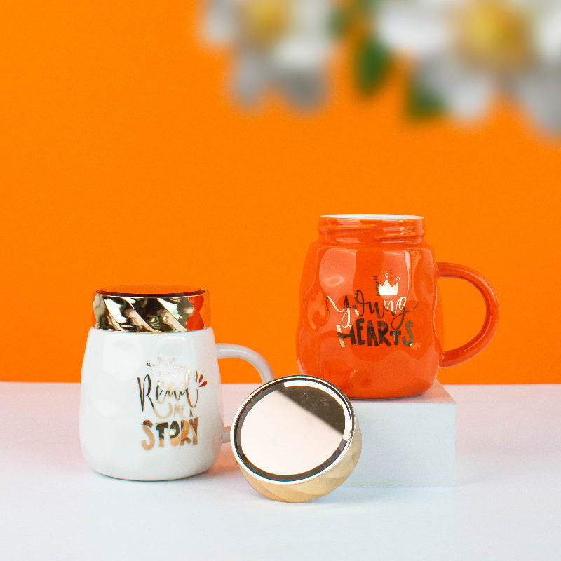 Trendy Ceramic Mug With Screw-On Lid