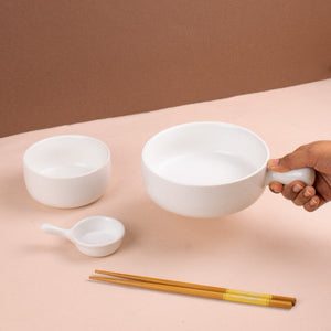 Meraz Snow White Serving Set (4 Pcs) Serving Platters The June Shop   