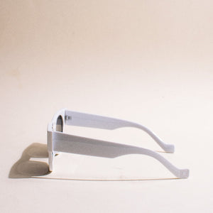 Wing-It Round White Cateye Sunglass Eyewear June Trading   