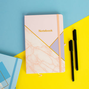 Marble Accent Hardcover Notepad Notepads June Trading Taffy Pink  