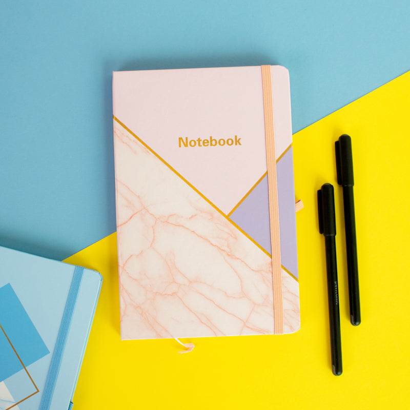 Marble Accent Hardcover Notepad Notepads June Trading Taffy Pink  