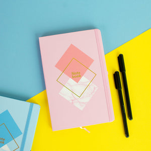 Marble Accent Hardcover Notepad Notepads June Trading Candy Pink  