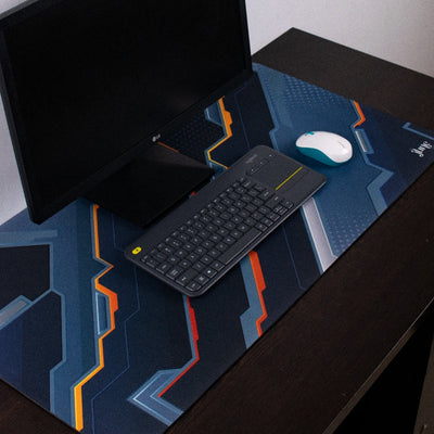 Cerulean Pattern Extended Versatile Desk Mat Desk Mats The June Shop   