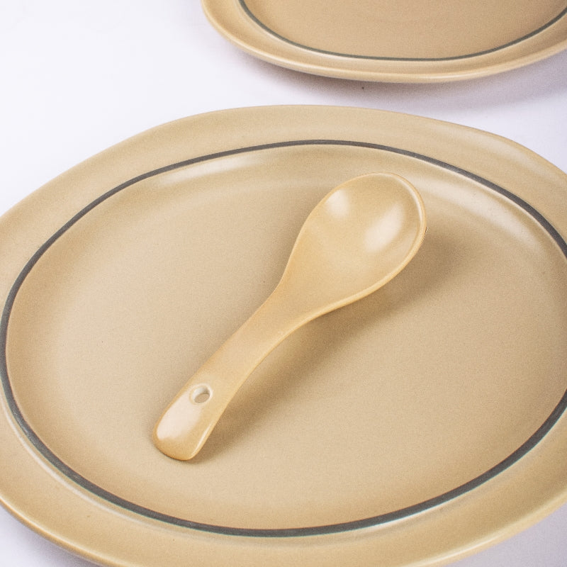 Orphic Beige Dinner Plate Dinner Plates The June Shop   