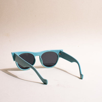 Wing-It Round Blue Cateye Sunglass Eyewear June Trading   