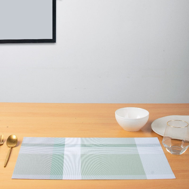 Tea Green Table Mats Set | 6 Pcs Tablemat The June Shop   