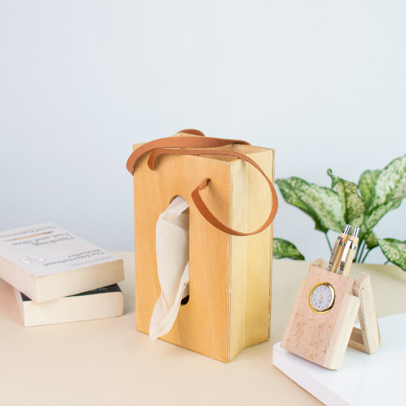 Teakwood Urbane Tissue Box – The June Shop