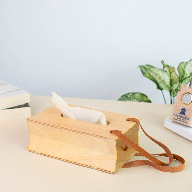 Teakwood Urbane Tissue Box