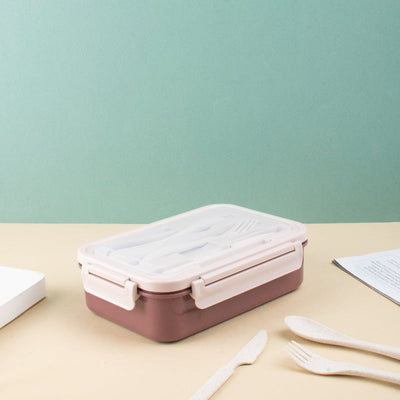 Edgy Two-Tone Refresh Lunch Box Lunch Boxes June Trading Plum Cream  