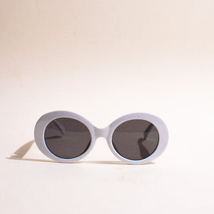 Go Vintage Oversized White Sunglass Eyewear June Trading   