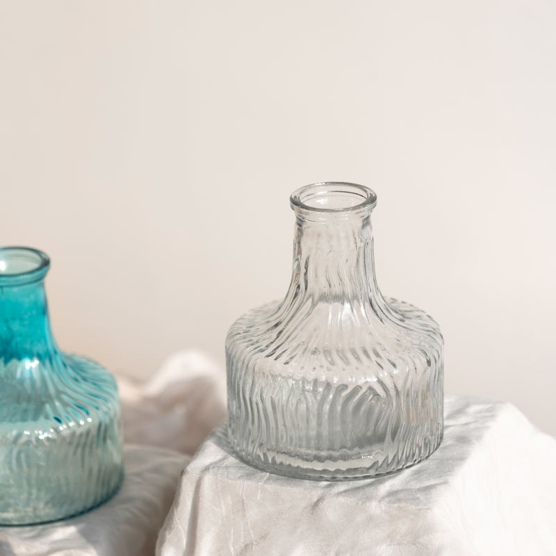 Vintage Murano Glass Vase Vases June Trading Crystal Clear  