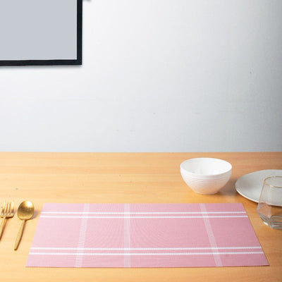 Amaranth Pink Table Mats Set | 6 Pcs Tablemat The June Shop   