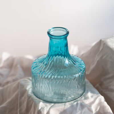 Vintage Murano Glass Vase Vases June Trading Sky Blue  