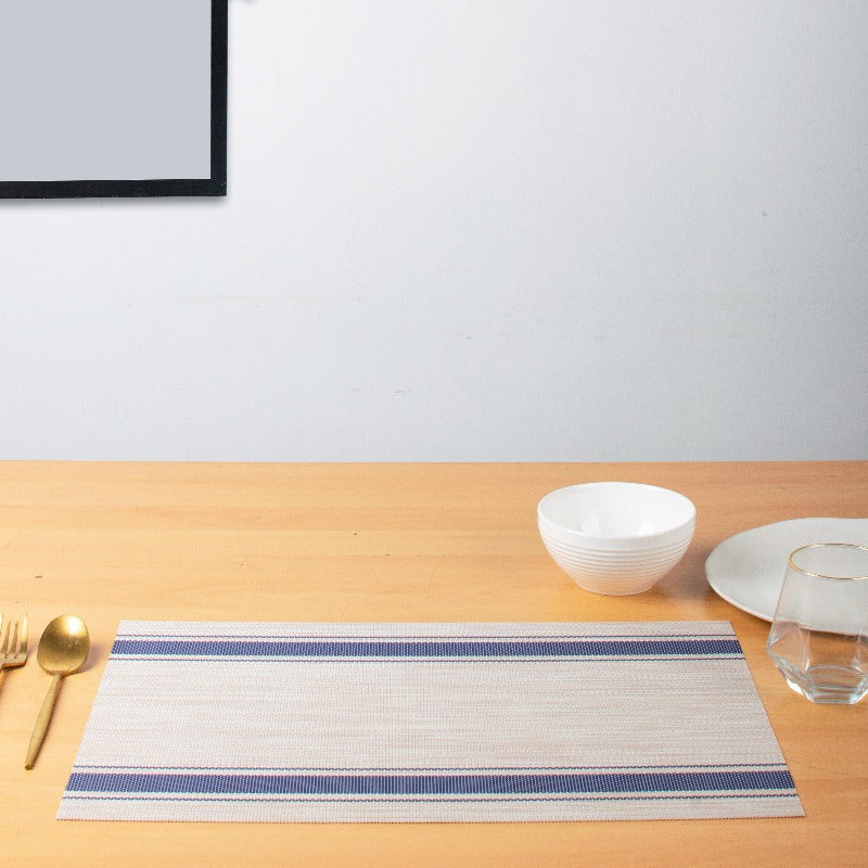 Hestia Grey Table Mats Set | 6 Pcs Tablemat The June Shop   