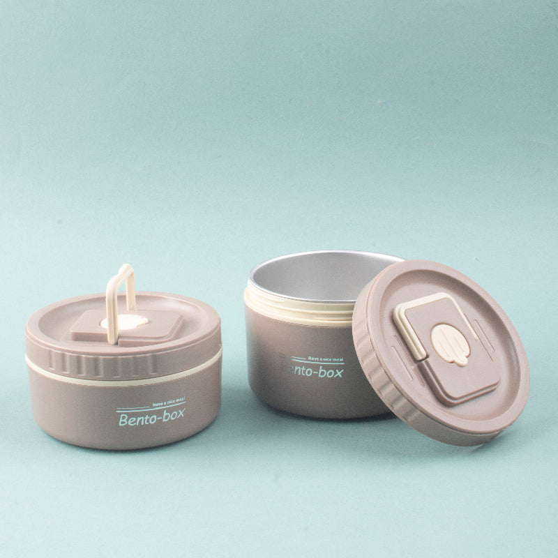 Modern Bento Lunch Kit with Thermal Pouch & Airtight Lid