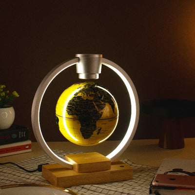 A Golden World Levitating Magnetic Globe Levitating The June Shop   