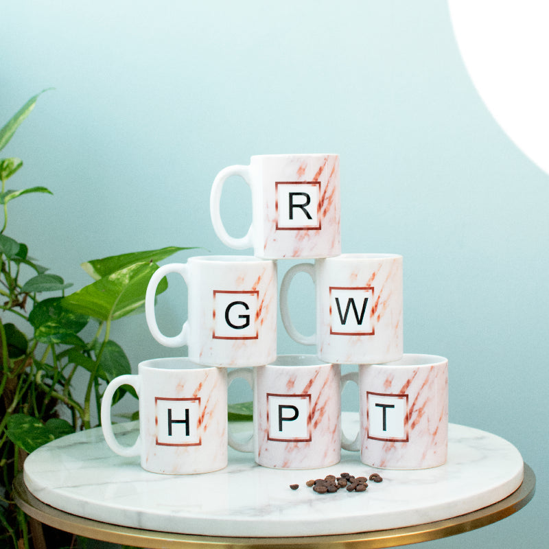 Speckled Ceramic Initials Coffee Mug Coffee Mugs June Trading   