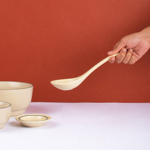 Orphic Beige Serving Spoon Serving Spoons The June Shop   