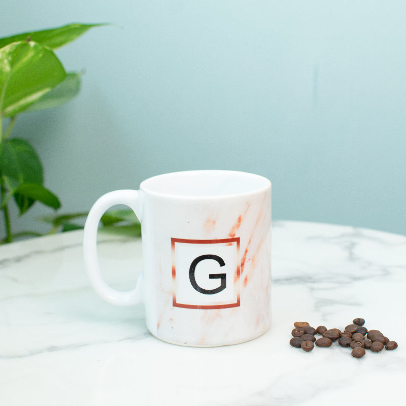 Speckled Ceramic Initials Coffee Mug Coffee Mugs June Trading G  