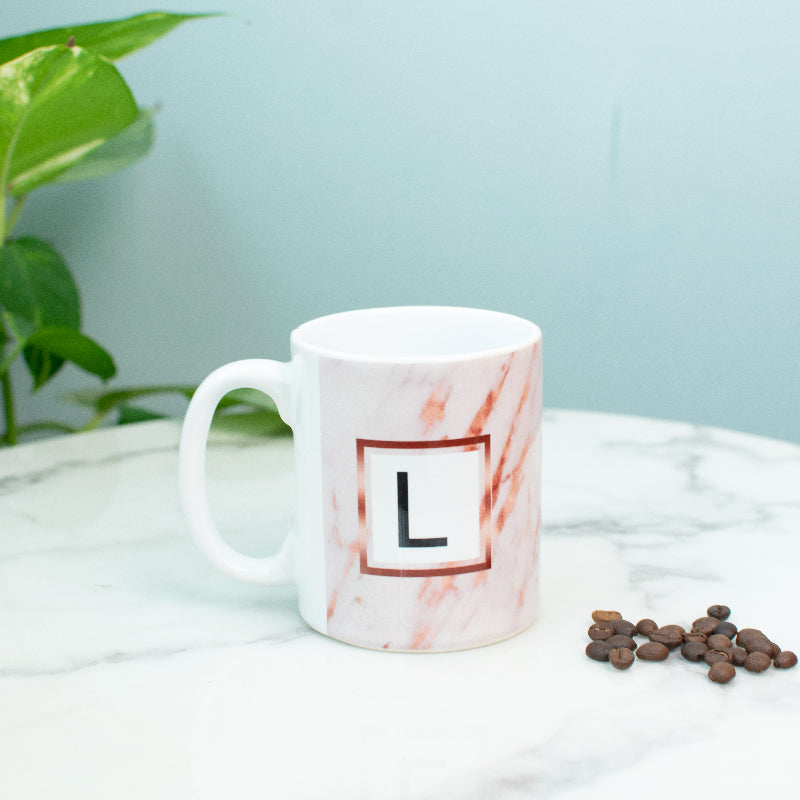Speckled Ceramic Initials Coffee Mug Coffee Mugs June Trading L  