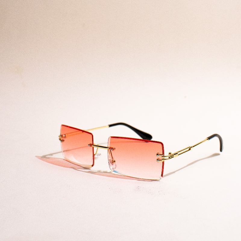 Pop-Love Ombre Orange Rimless Sunglass Eyewear June Trading   