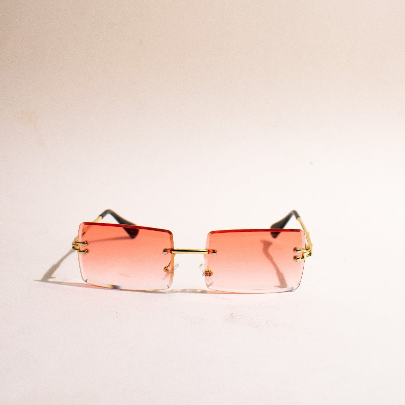 Pop-Love Ombre Orange Rimless Sunglass Eyewear June Trading   