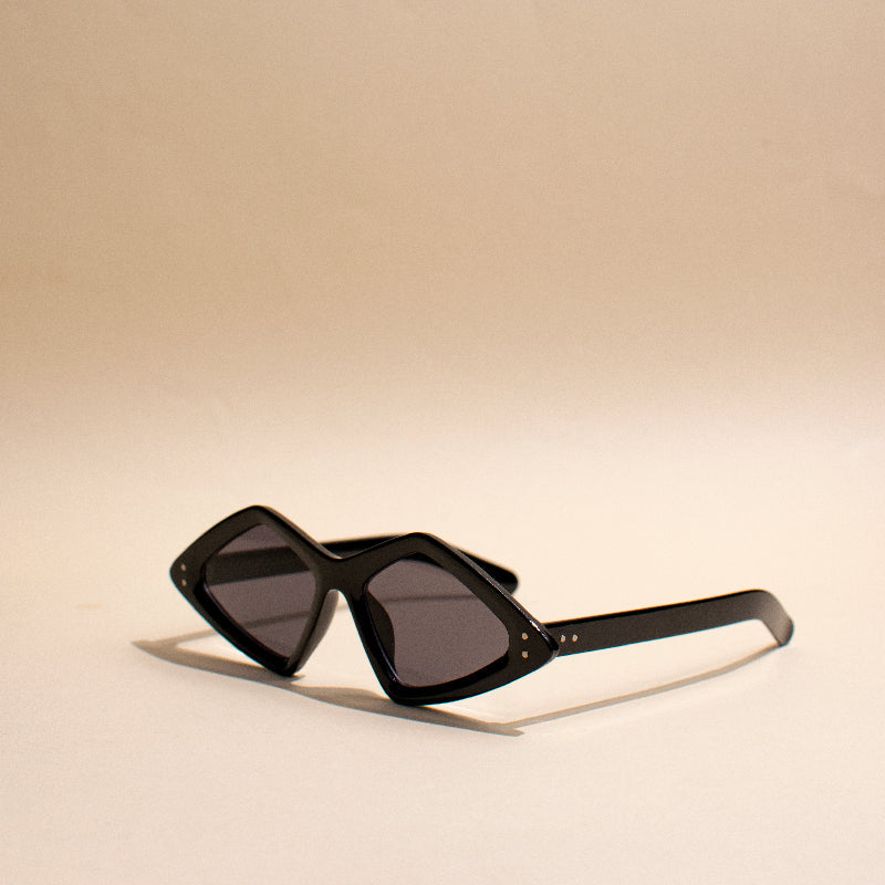Bling Like A Diamond Ink Black Sunglass Eyewear June Trading   