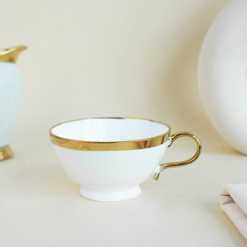 Royal Aurulent Rim Cup Saucer Set Tea Cups June Trading Cup (Single Pc)  