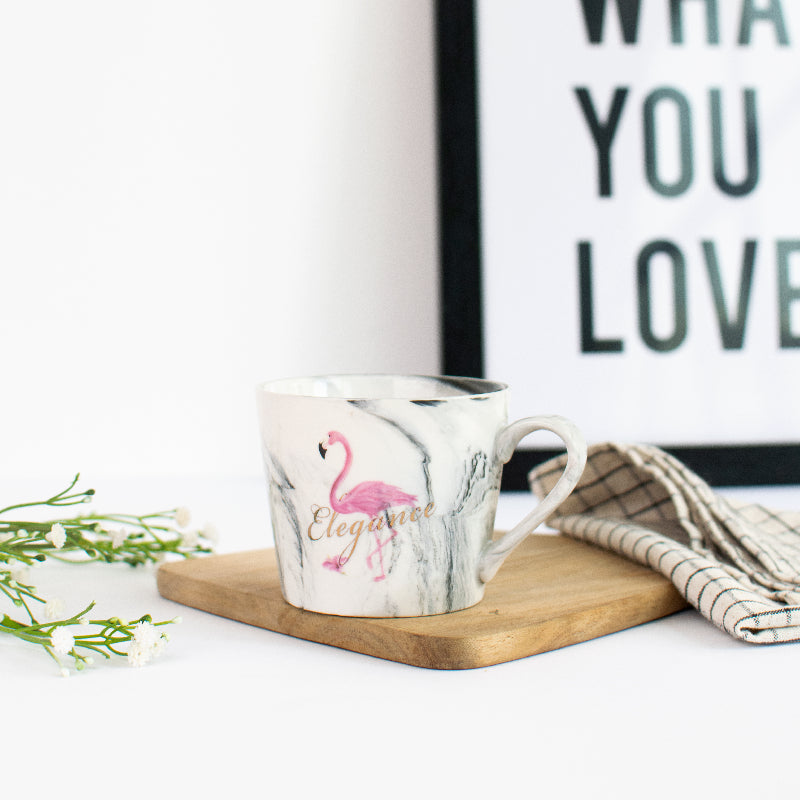 Dreamy Flamingo Marble Coffee Mug