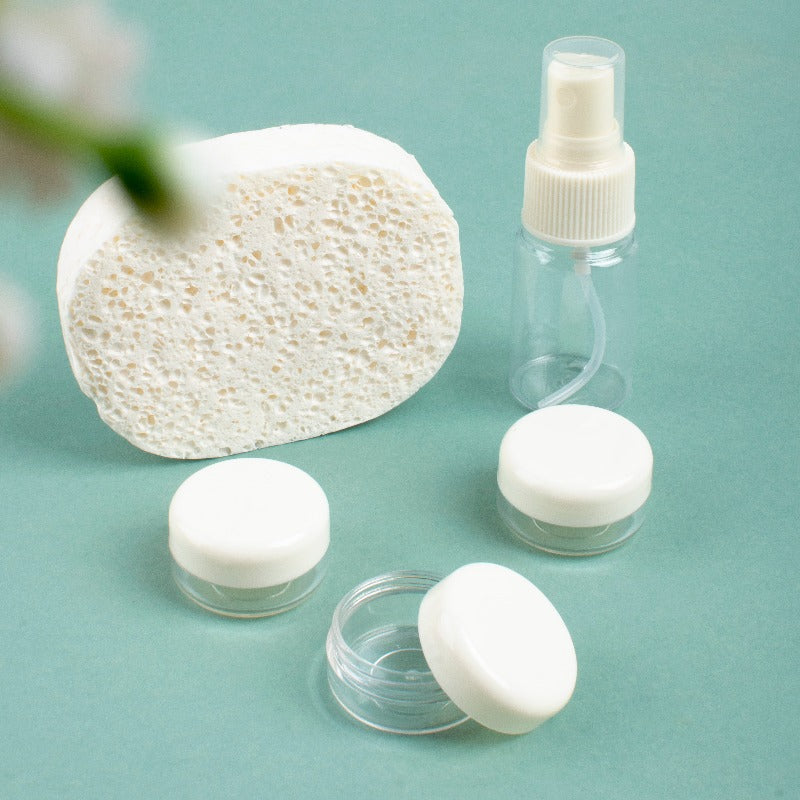 Mini Travel Beauty Set with Sponge and Bottles