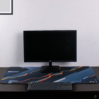 Cerulean Pattern Extended Versatile Desk Mat Desk Mats The June Shop   