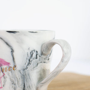 Dreamy Flamingo Marble Coffee Mug Coffee Mugs June Trading   