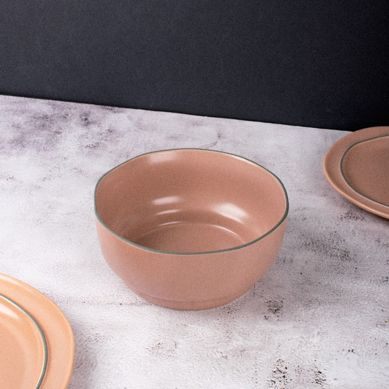 Misora Powder Pink Large Serving Bowl Serving Bowls The June Shop   