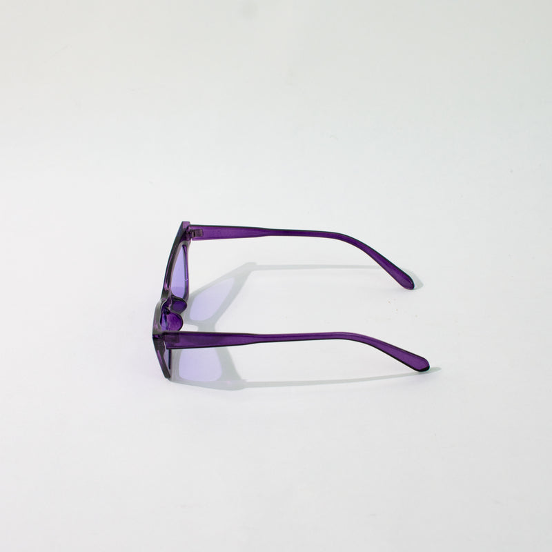 Rectangle Cat-Eye Berry Purple Sunglass Eyewear June Trading   