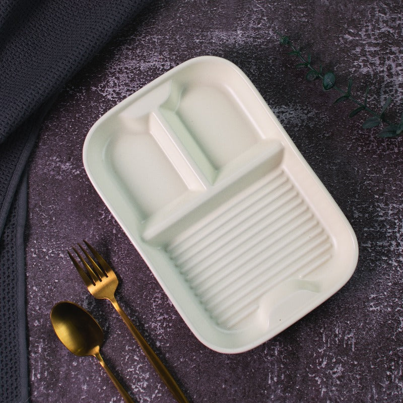 Araceli Sectioned Plate Serving Tray The June Shop Cream White  