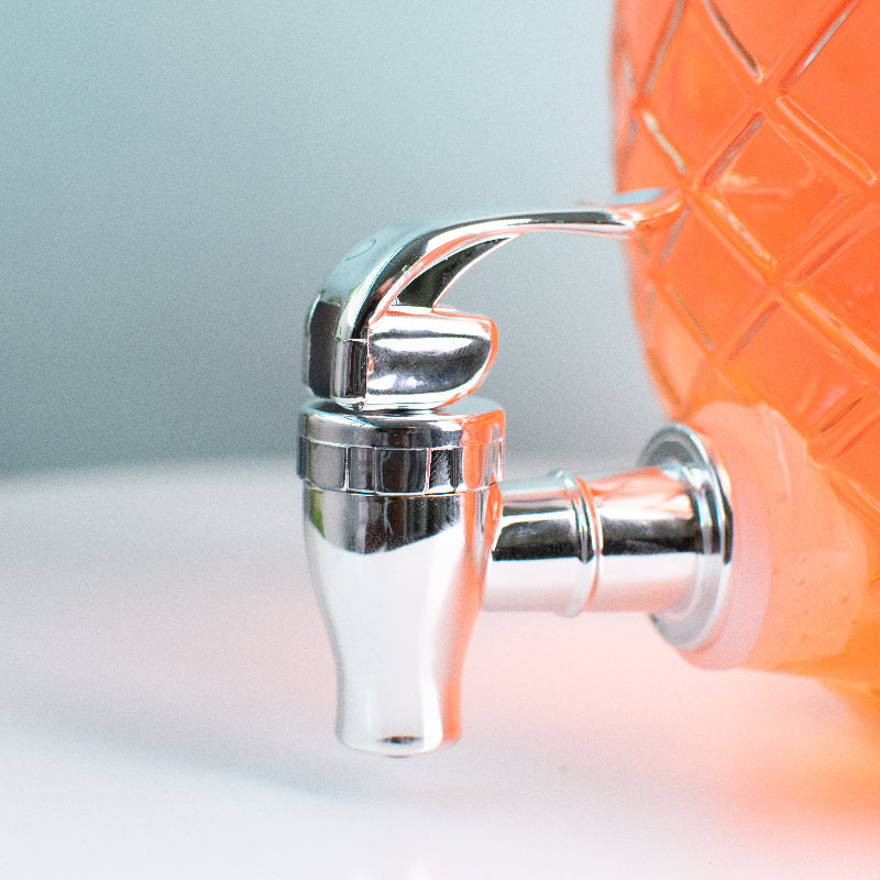 Floral Diamond-Cut Glass Drink Dispenser Drink Dispenser June Trading   